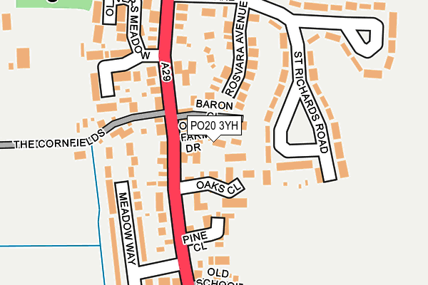 PO20 3YH map - OS OpenMap – Local (Ordnance Survey) PO20 3YH map - OS OpenMap – Local (Ordnance Survey)