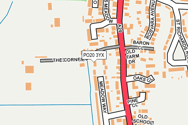 PO20 3YX map - OS OpenMap – Local (Ordnance Survey) PO20 3YX map - OS OpenMap – Local (Ordnance Survey)