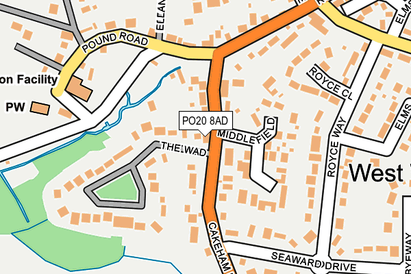 PO20 8AD map - OS OpenMap – Local (Ordnance Survey) PO20 8AD map - OS OpenMap – Local (Ordnance Survey)