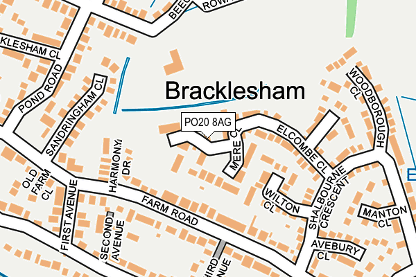 PO20 8AG map - OS OpenMap – Local (Ordnance Survey) PO20 8AG map - OS OpenMap – Local (Ordnance Survey)