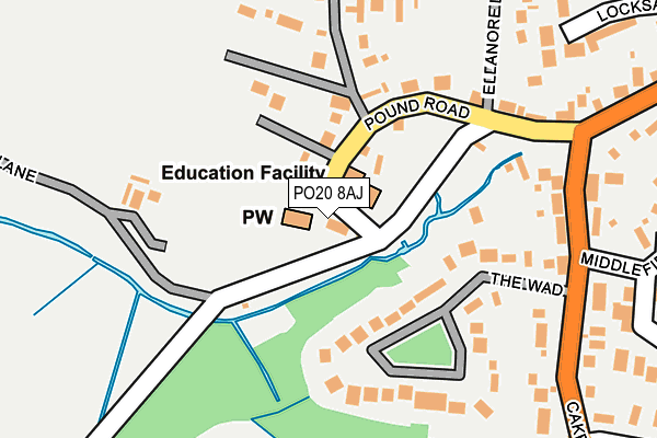 PO20 8AJ map - OS OpenMap – Local (Ordnance Survey) PO20 8AJ map - OS OpenMap – Local (Ordnance Survey)