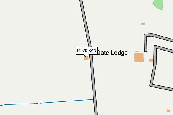 PO20 8AN map - OS OpenMap – Local (Ordnance Survey) PO20 8AN map - OS OpenMap – Local (Ordnance Survey)