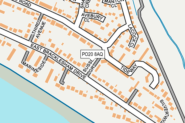PO20 8AQ map - OS OpenMap – Local (Ordnance Survey) PO20 8AQ map - OS OpenMap – Local (Ordnance Survey)