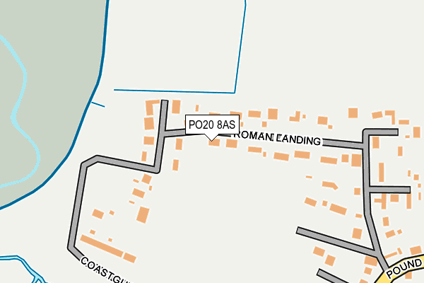 PO20 8AS map - OS OpenMap – Local (Ordnance Survey) PO20 8AS map - OS OpenMap – Local (Ordnance Survey)