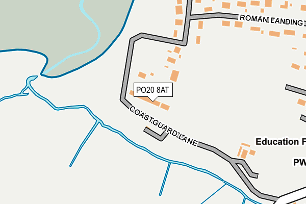 PO20 8AT map - OS OpenMap – Local (Ordnance Survey) PO20 8AT map - OS OpenMap – Local (Ordnance Survey)
