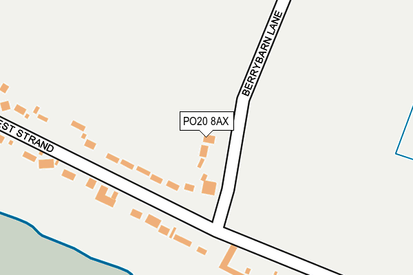 PO20 8AX map - OS OpenMap – Local (Ordnance Survey) PO20 8AX map - OS OpenMap – Local (Ordnance Survey)