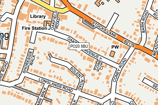 PO20 8BU map - OS OpenMap – Local (Ordnance Survey) PO20 8BU map - OS OpenMap – Local (Ordnance Survey)