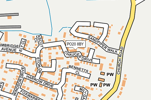 PO20 8BY map - OS OpenMap – Local (Ordnance Survey) PO20 8BY map - OS OpenMap – Local (Ordnance Survey)