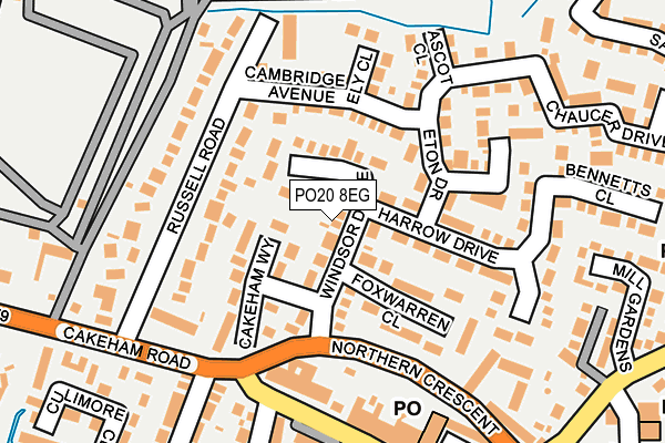 PO20 8EG map - OS OpenMap – Local (Ordnance Survey) PO20 8EG map - OS OpenMap – Local (Ordnance Survey)