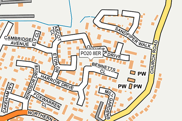 PO20 8ER map - OS OpenMap – Local (Ordnance Survey) PO20 8ER map - OS OpenMap – Local (Ordnance Survey)