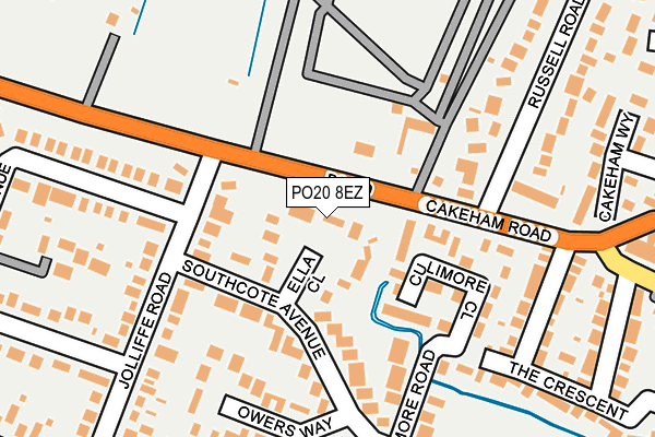 PO20 8EZ map - OS OpenMap – Local (Ordnance Survey) PO20 8EZ map - OS OpenMap – Local (Ordnance Survey)