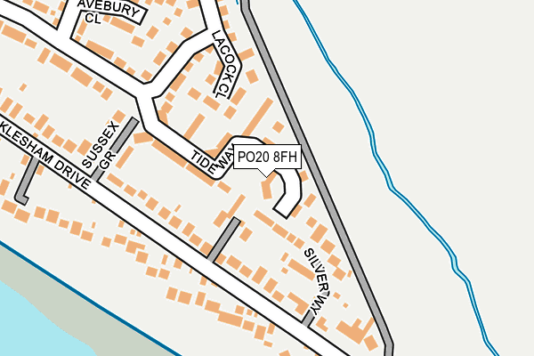 PO20 8FH map - OS OpenMap – Local (Ordnance Survey) PO20 8FH map - OS OpenMap – Local (Ordnance Survey)