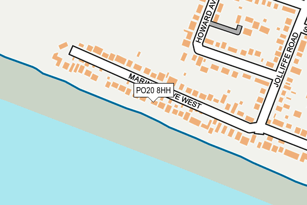 PO20 8HH map - OS OpenMap – Local (Ordnance Survey) PO20 8HH map - OS OpenMap – Local (Ordnance Survey)