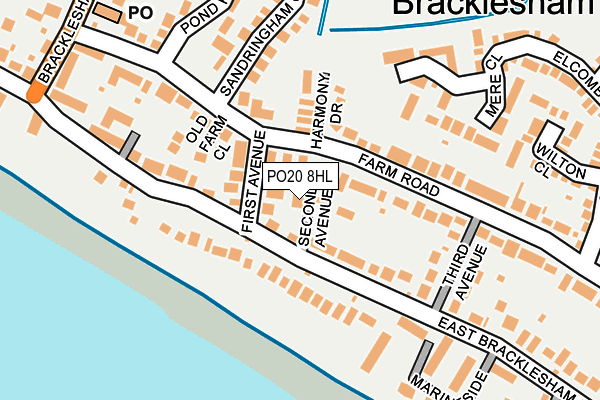 PO20 8HL map - OS OpenMap – Local (Ordnance Survey) PO20 8HL map - OS OpenMap – Local (Ordnance Survey)