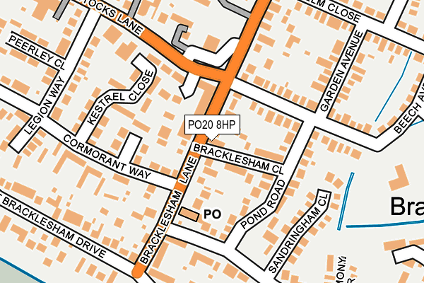 PO20 8HP map - OS OpenMap – Local (Ordnance Survey) PO20 8HP map - OS OpenMap – Local (Ordnance Survey)