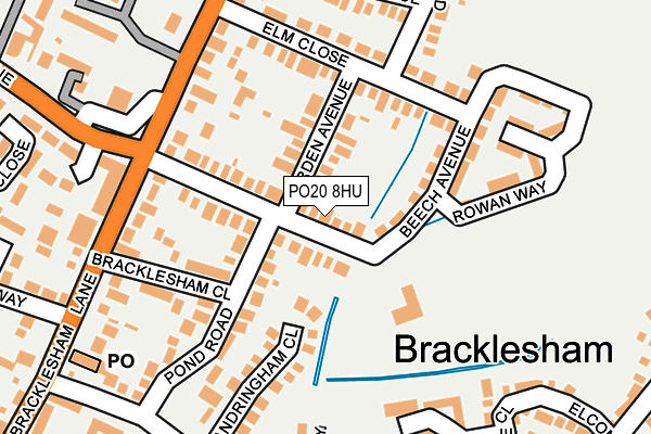 PO20 8HU map - OS OpenMap – Local (Ordnance Survey)