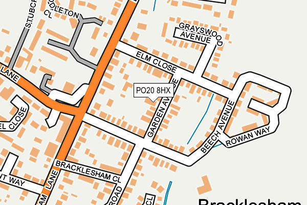 PO20 8HX map - OS OpenMap – Local (Ordnance Survey) PO20 8HX map - OS OpenMap – Local (Ordnance Survey)