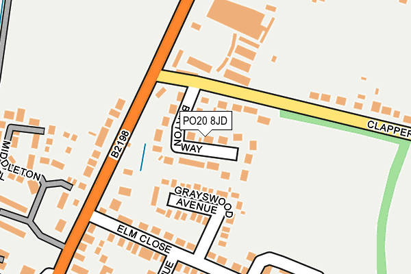 PO20 8JD map - OS OpenMap – Local (Ordnance Survey) PO20 8JD map - OS OpenMap – Local (Ordnance Survey)