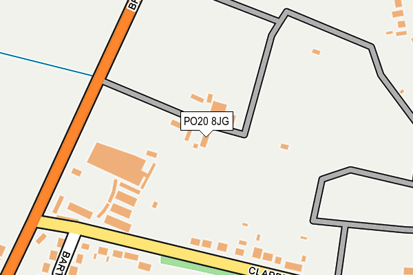 PO20 8JG map - OS OpenMap – Local (Ordnance Survey) PO20 8JG map - OS OpenMap – Local (Ordnance Survey)