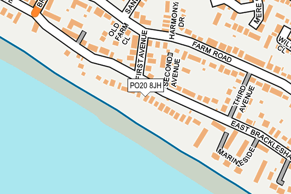 PO20 8JH map - OS OpenMap – Local (Ordnance Survey) PO20 8JH map - OS OpenMap – Local (Ordnance Survey)
