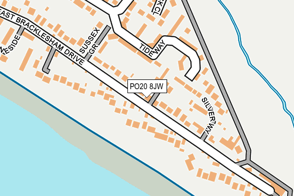 PO20 8JW map - OS OpenMap – Local (Ordnance Survey) PO20 8JW map - OS OpenMap – Local (Ordnance Survey)