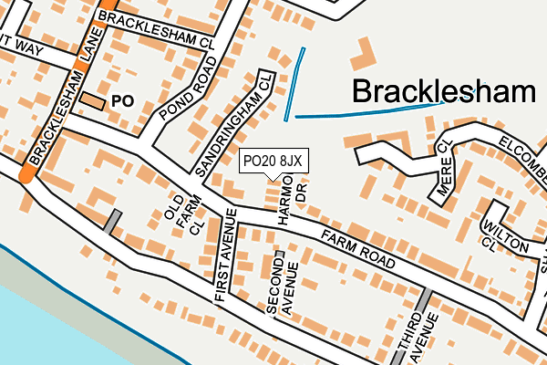 PO20 8JX map - OS OpenMap – Local (Ordnance Survey) PO20 8JX map - OS OpenMap – Local (Ordnance Survey)