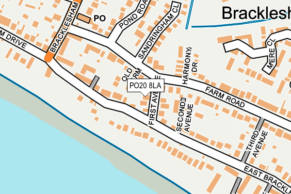 PO20 8LA map - OS OpenMap – Local (Ordnance Survey) PO20 8LA map - OS OpenMap – Local (Ordnance Survey)