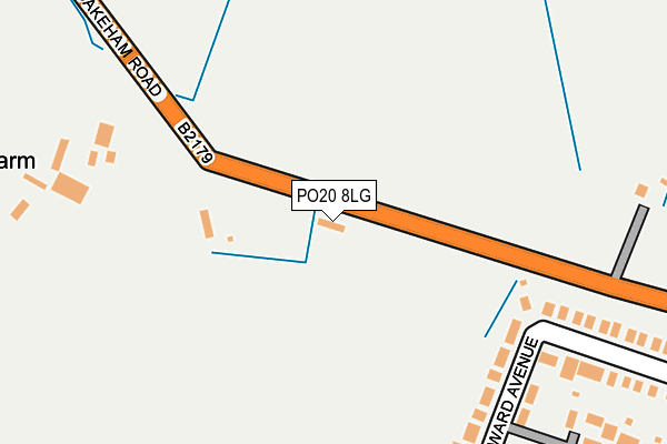 PO20 8LG map - OS OpenMap – Local (Ordnance Survey) PO20 8LG map - OS OpenMap – Local (Ordnance Survey)
