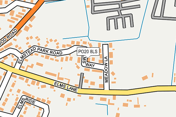 PO20 8LS map - OS OpenMap – Local (Ordnance Survey) PO20 8LS map - OS OpenMap – Local (Ordnance Survey)