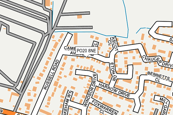 PO20 8NE map - OS OpenMap – Local (Ordnance Survey) PO20 8NE map - OS OpenMap – Local (Ordnance Survey)