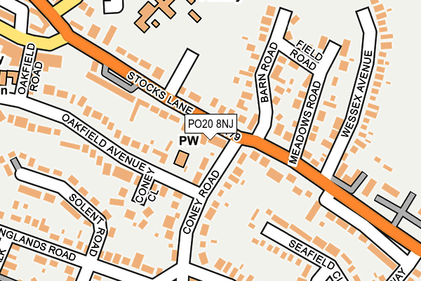 PO20 8NJ map - OS OpenMap – Local (Ordnance Survey) PO20 8NJ map - OS OpenMap – Local (Ordnance Survey)