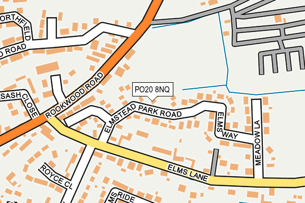 PO20 8NQ map - OS OpenMap – Local (Ordnance Survey) PO20 8NQ map - OS OpenMap – Local (Ordnance Survey)