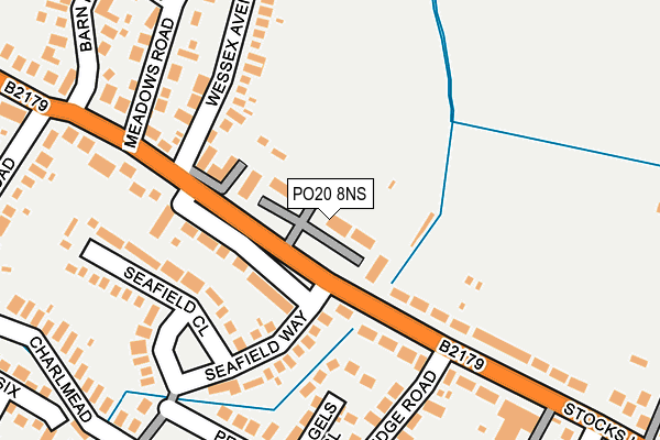 PO20 8NS map - OS OpenMap – Local (Ordnance Survey) PO20 8NS map - OS OpenMap – Local (Ordnance Survey)