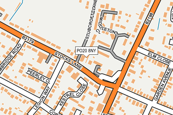 PO20 8NY map - OS OpenMap – Local (Ordnance Survey) PO20 8NY map - OS OpenMap – Local (Ordnance Survey)