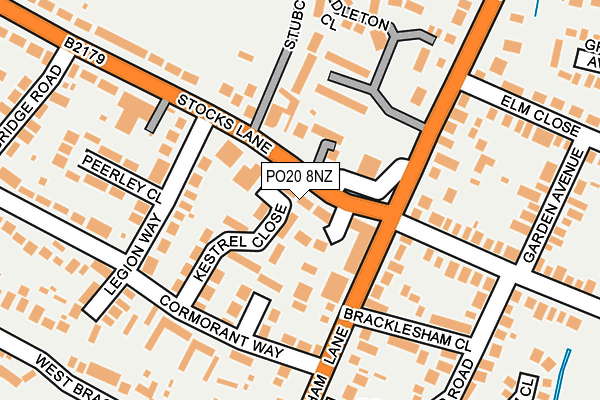 PO20 8NZ map - OS OpenMap – Local (Ordnance Survey) PO20 8NZ map - OS OpenMap – Local (Ordnance Survey)