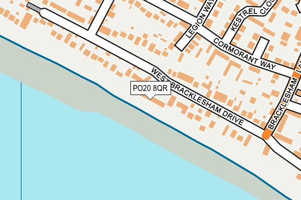 PO20 8QR map - OS OpenMap – Local (Ordnance Survey) PO20 8QR map - OS OpenMap – Local (Ordnance Survey)