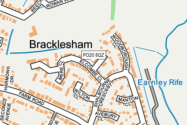PO20 8QZ map - OS OpenMap – Local (Ordnance Survey)