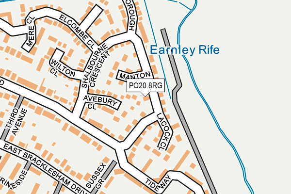 PO20 8RG map - OS OpenMap – Local (Ordnance Survey) PO20 8RG map - OS OpenMap – Local (Ordnance Survey)