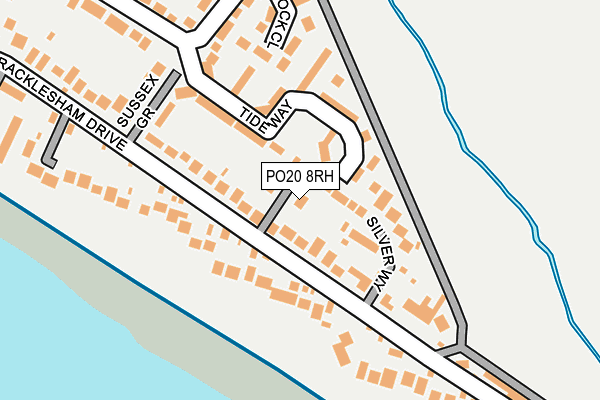 PO20 8RH map - OS OpenMap – Local (Ordnance Survey) PO20 8RH map - OS OpenMap – Local (Ordnance Survey)