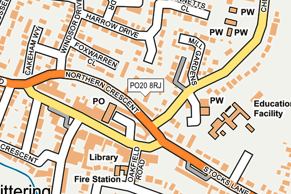 PO20 8RJ map - OS OpenMap – Local (Ordnance Survey) PO20 8RJ map - OS OpenMap – Local (Ordnance Survey)