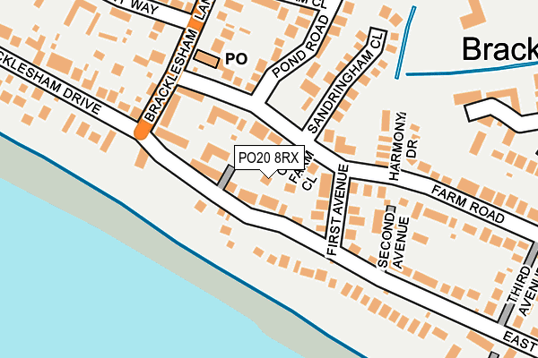 PO20 8RX map - OS OpenMap – Local (Ordnance Survey) PO20 8RX map - OS OpenMap – Local (Ordnance Survey)