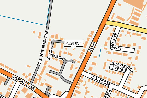 PO20 8SF map - OS OpenMap – Local (Ordnance Survey) PO20 8SF map - OS OpenMap – Local (Ordnance Survey)
