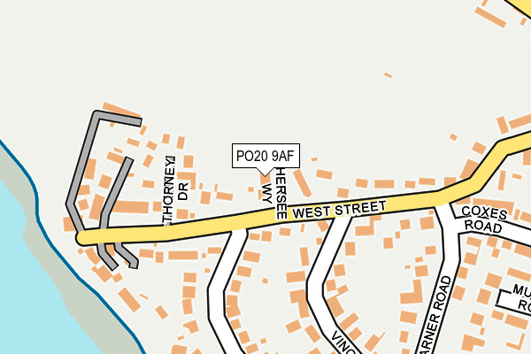 PO20 9AF map - OS OpenMap – Local (Ordnance Survey) PO20 9AF map - OS OpenMap – Local (Ordnance Survey)