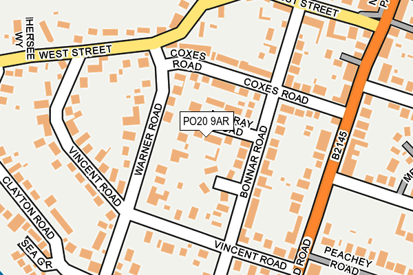 PO20 9AR map - OS OpenMap – Local (Ordnance Survey) PO20 9AR map - OS OpenMap – Local (Ordnance Survey)
