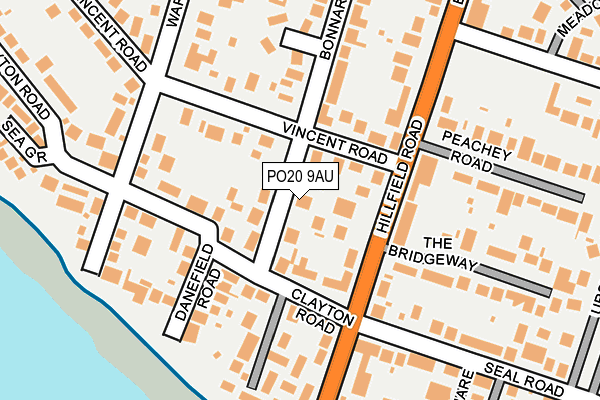 PO20 9AU map - OS OpenMap – Local (Ordnance Survey)