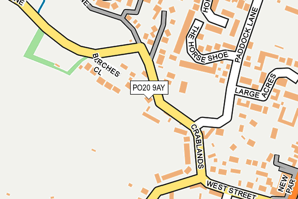 PO20 9AY map - OS OpenMap – Local (Ordnance Survey) PO20 9AY map - OS OpenMap – Local (Ordnance Survey)