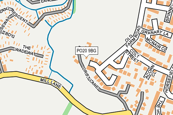 PO20 9BG map - OS OpenMap – Local (Ordnance Survey) PO20 9BG map - OS OpenMap – Local (Ordnance Survey)