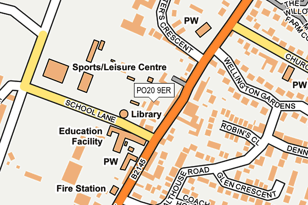 PO20 9ER map - OS OpenMap – Local (Ordnance Survey) PO20 9ER map - OS OpenMap – Local (Ordnance Survey)