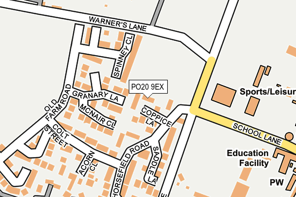 PO20 9EX map - OS OpenMap – Local (Ordnance Survey) PO20 9EX map - OS OpenMap – Local (Ordnance Survey)