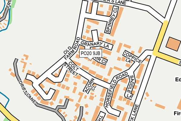 PO20 9JB map - OS OpenMap – Local (Ordnance Survey) PO20 9JB map - OS OpenMap – Local (Ordnance Survey)